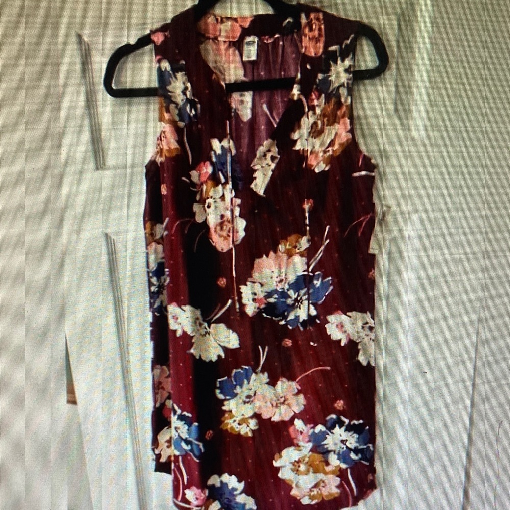 Old Navy burgandy floral Sundress